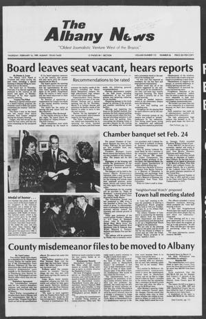 Primary view of object titled 'The Albany News (Albany, Tex.), Vol. 113, No. 36, Ed. 1 Thursday, February 16, 1989'.