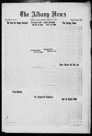 The Albany News (Albany, Tex.), Vol. 37, No. 38, Ed. 1 Friday, March 11, 1921