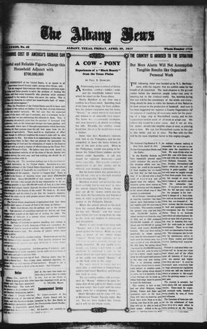 Primary view of object titled 'The Albany News (Albany, Tex.), Vol. 33, No. 46, Ed. 1 Friday, April 20, 1917'.