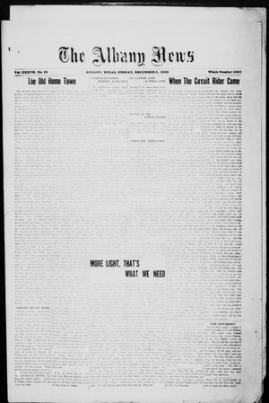 The Albany News (Albany, Tex.), Vol. 37, No. 25, Ed. 1 Friday, December 3, 1920