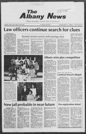 Primary view of object titled 'The Albany News (Albany, Tex.), Vol. 113, No. 43, Ed. 1 Thursday, April 6, 1989'.
