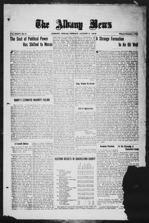 Primary view of object titled 'The Albany News (Albany, Tex.), Vol. 35, No. 9, Ed. 1 Friday, August 2, 1918'.