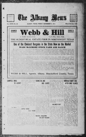 The Albany News (Albany, Tex.), Vol. 28, No. 22, Ed. 1 Friday, November 3, 1911