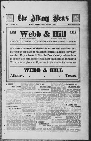 The Albany News (Albany, Tex.), Vol. 28, No. 38, Ed. 1 Friday, March 1, 1912