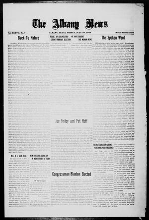 The Albany News (Albany, Tex.), Vol. 37, No. 7, Ed. 1 Friday, July 30, 1920