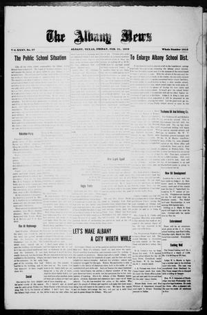 The Albany News (Albany, Tex.), Vol. 35, No. 37, Ed. 1 Friday, February 21, 1919