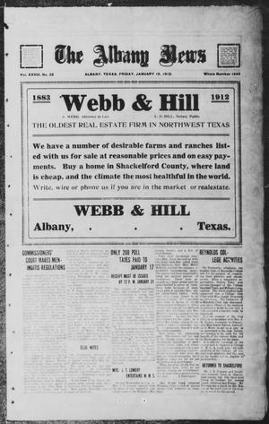 The Albany News (Albany, Tex.), Vol. 28, No. 32, Ed. 1 Friday, January 19, 1912