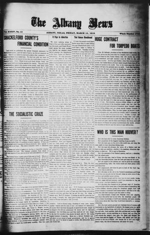 The Albany News (Albany, Tex.), Vol. 34, No. 41, Ed. 1 Friday, March 15, 1918