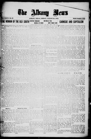 The Albany News (Albany, Tex.), Vol. 36, No. 10, Ed. 1 Friday, August 22, 1919