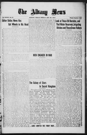 Primary view of object titled 'The Albany News (Albany, Tex.), Vol. 34, No. 21, Ed. 1 Friday, October 26, 1917'.