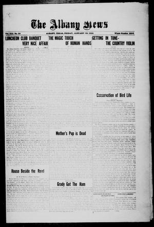 Primary view of object titled 'The Albany News (Albany, Tex.), Vol. 41, No. [27], Ed. 1 Friday, January 16, 1925'.
