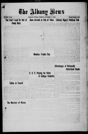 Primary view of object titled 'The Albany News (Albany, Tex.), Vol. 41, No. 14, Ed. 1 Friday, October 10, 1924'.