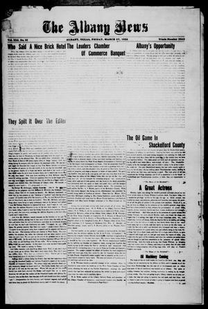 Primary view of The Albany News (Albany, Tex.), Vol. 41, No. [36], Ed. 1 Friday, March 27, 1925