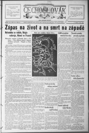 Čechoslovák and Westske Noviny (West, Tex.), Vol. 29, No. 20, Ed. 1 Friday, May 17, 1940