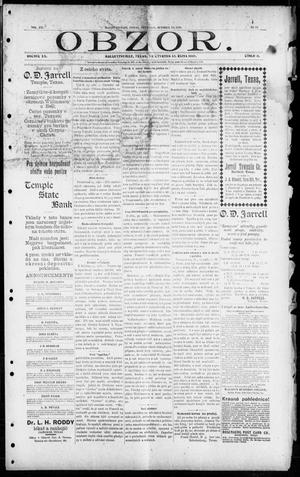 Obzor. (Hallettsville, Tex.), Vol. 20, No. 11, Ed. 1 Thursday, October 13, 1910