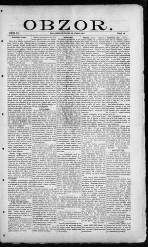 Obzor. (Hallettsville, Tex.), Vol. 16, No. 14, Ed. 1 Friday, February 15, 1907
