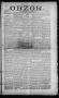 Primary view of Obzor. (Hallettsville, Tex.), Vol. 19, No. 1, Ed. 1 Thursday, August 5, 1909