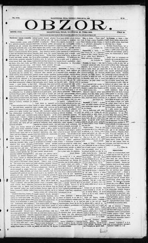 Obzor. (Hallettsville, Tex.), Vol. 18, No. 24, Ed. 1 Thursday, February 25, 1909