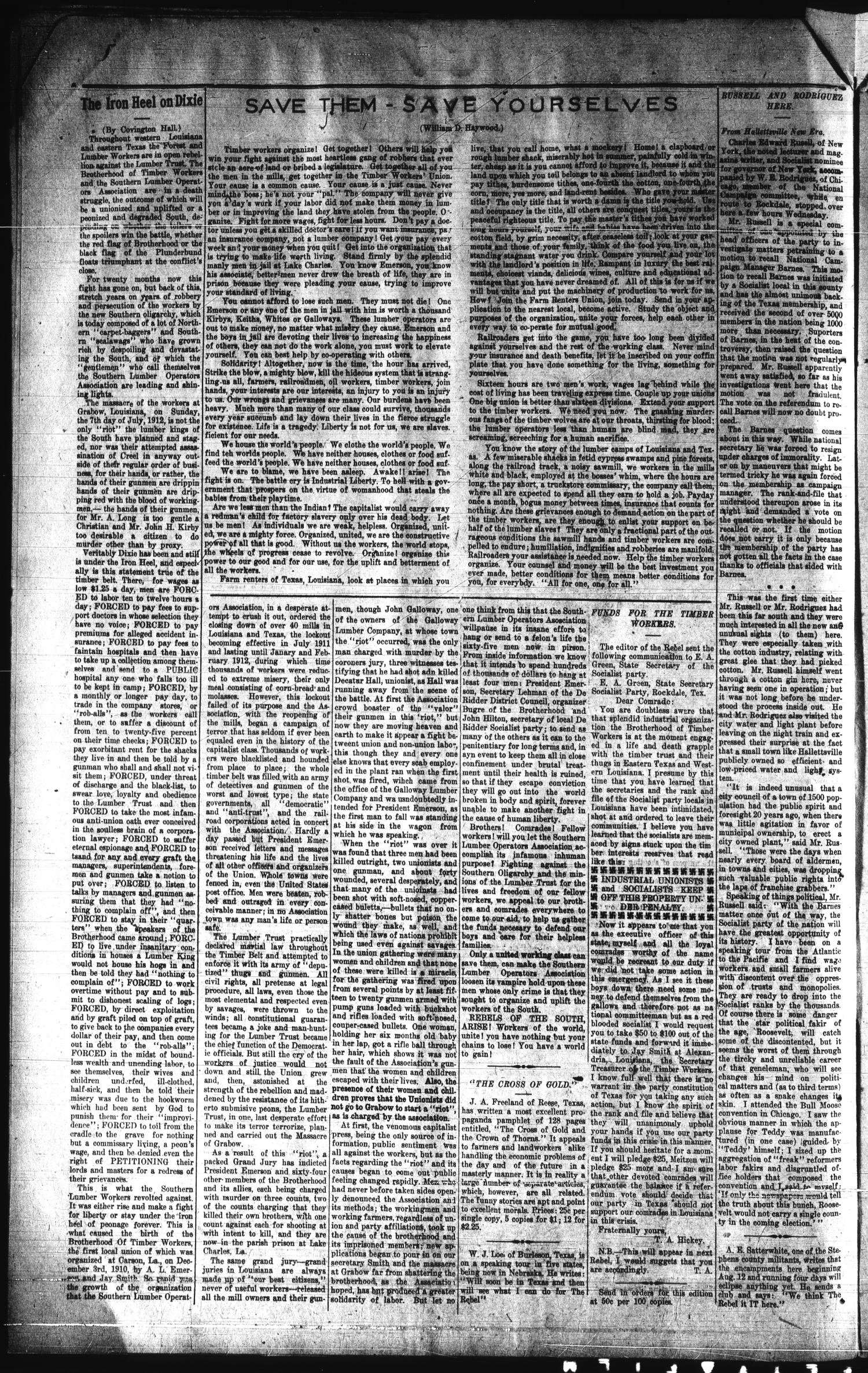 The Rebel (Hallettsville, Tex.), Vol. [2], No. 59, Ed. 1 Saturday, August 17, 1912
                                                
                                                    [Sequence #]: 2 of 4
                                                