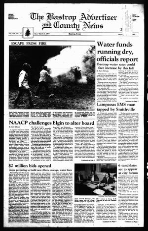 The Bastrop Advertiser and County News (Bastrop, Tex.), Vol. 136, No. 14, Ed. 1 Monday, April 17, 1989