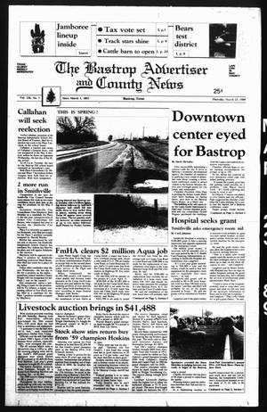Primary view of object titled 'The Bastrop Advertiser and County News (Bastrop, Tex.), Vol. 136, No. 7, Ed. 1 Thursday, March 23, 1989'.