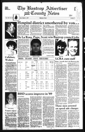 The Bastrop Advertiser and County News (Bastrop, Tex.), Vol. 136, No. 20, Ed. 1 Monday, May 8, 1989