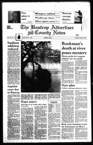 The Bastrop Advertiser and County News (Bastrop, Tex.), Vol. 136, No. 15, Ed. 1 Thursday, April 20, 1989