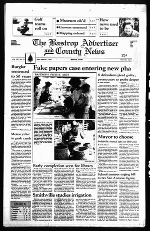 The Bastrop Advertiser and County News (Bastrop, Tex.), Vol. 136, No. 13, Ed. 1 Thursday, April 13, 1989