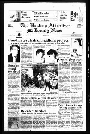 The Bastrop Advertiser and County News (Bastrop, Tex.), Vol. 136, No. 17, Ed. 1 Thursday, April 27, 1989