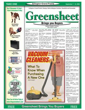 The Greensheet (Arlington-Grand Prairie, Tex.), Vol. 30, No. 150, Ed. 1 Thursday, September 7, 2006