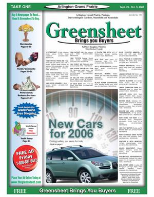 The Greensheet (Arlington-Grand Prairie, Tex.), Vol. 29, No. 171, Ed. 1 Thursday, September 29, 2005