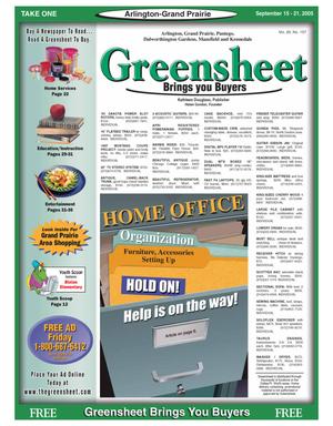 The Greensheet (Arlington-Grand Prairie, Tex.), Vol. 29, No. 157, Ed. 1 Thursday, September 15, 2005