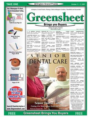 Primary view of object titled 'The Greensheet (Arlington-Grand Prairie, Tex.), Vol. 31, No. 185, Ed. 1 Thursday, October 11, 2007'.