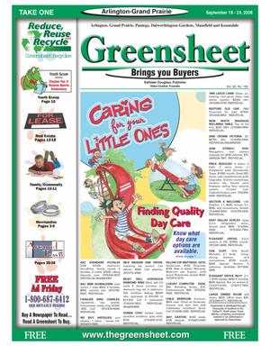 The Greensheet (Arlington-Grand Prairie, Tex.), Vol. 32, No. 164, Ed. 1 Thursday, September 18, 2008