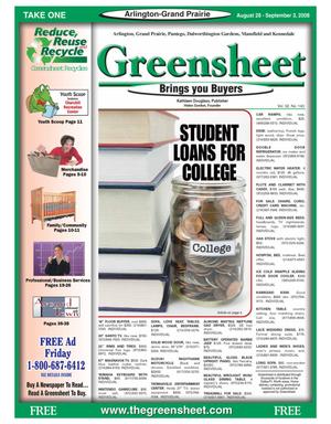 The Greensheet (Arlington-Grand Prairie, Tex.), Vol. 32, No. 143, Ed. 1 Thursday, August 28, 2008