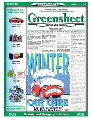 The Greensheet (Arlington-Grand Prairie, Tex.), Vol. 29, No. 248, Ed. 1 Thursday, December 15, 2005