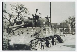 Primary view of object titled '[Boy on Tank]'.