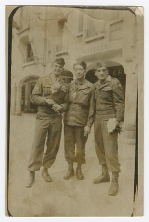 Primary view of object titled '[Three Soldiers in Riem]'.