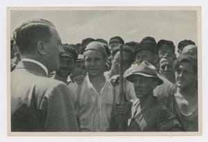 Primary view of object titled '[Adolf Hitler With Workers]'.