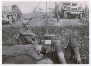[Three Soldier Listening to a Captured German Radio]