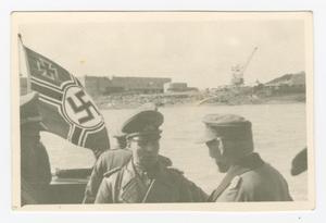 [German Soldiers with a Nazi Flag]