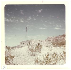 [Windmill and ruins in Big Bend]