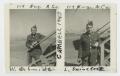 Photograph: [Schmidt and Schwinefort on Stairs at Camp Campbell]