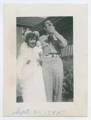 Primary view of object titled '[The Vassallos on Their Wedding Day]'.