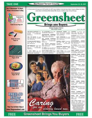 Greensheet (Fort Worth, Tex.), Vol. 31, No. 165, Ed. 1 Thursday, September 20, 2007