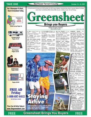 Greensheet (Fort Worth, Tex.), Vol. 31, No. 193, Ed. 1 Thursday, October 18, 2007