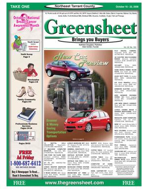 Greensheet (Fort Worth, Tex.), Vol. 32, No. 193, Ed. 1 Thursday, October 16, 2008