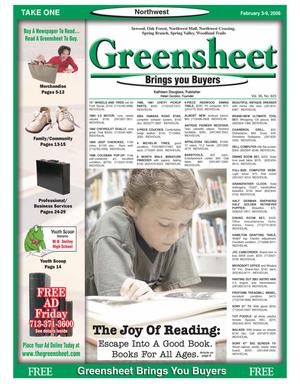 Greensheet (Houston, Tex.), Vol. 36, No. 623, Ed. 1 Friday, February 3, 2006