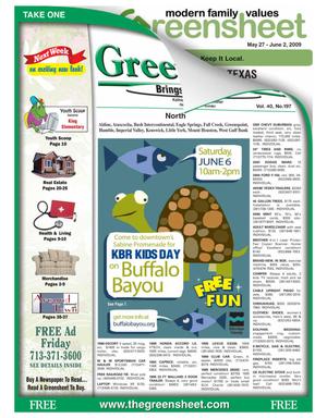 Greensheet (Houston, Tex.), Vol. 40, No. 197, Ed. 1 Wednesday, May 27, 2009