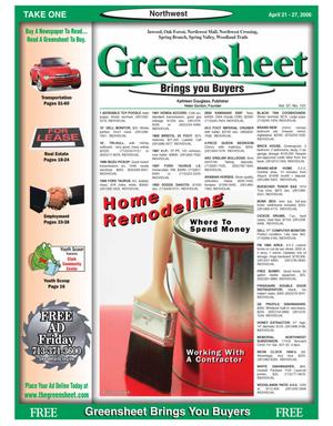 Greensheet (Houston, Tex.), Vol. 37, No. 131, Ed. 1 Friday, April 21, 2006